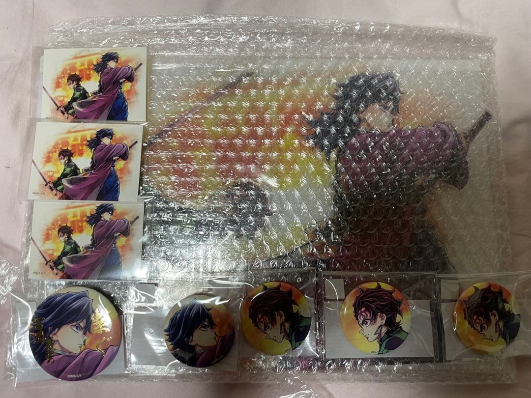 新品未開封 鬼滅の刃 C106 「繋ぐ」「炭治郎と義勇」 A賞　おまけEFG賞