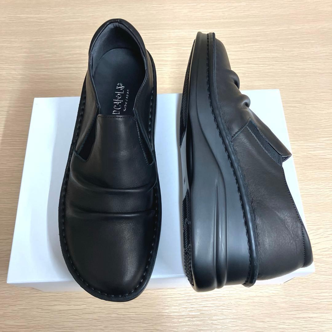 InCHOLJE 本革スリッポンシューズ　黒　24㎝ 新品