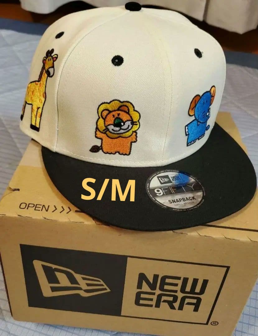 ニューエラ たべっ子どうぶつ オールオーバー クローム ブラック S/M 新品 9FIFTY たべっ子どうぶつ オールオーバー ブラック | ニューエラ