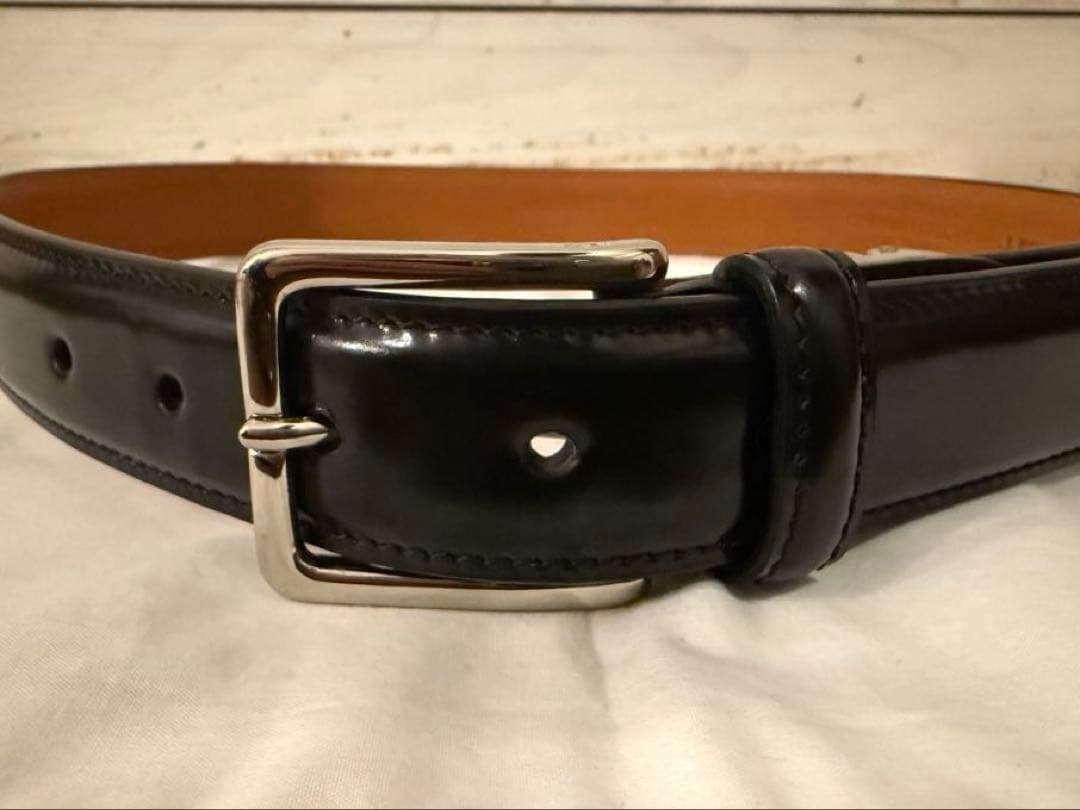 J.PRESS コードバン馬革 日本製ブラックベルト美品 2/12金で一時停止