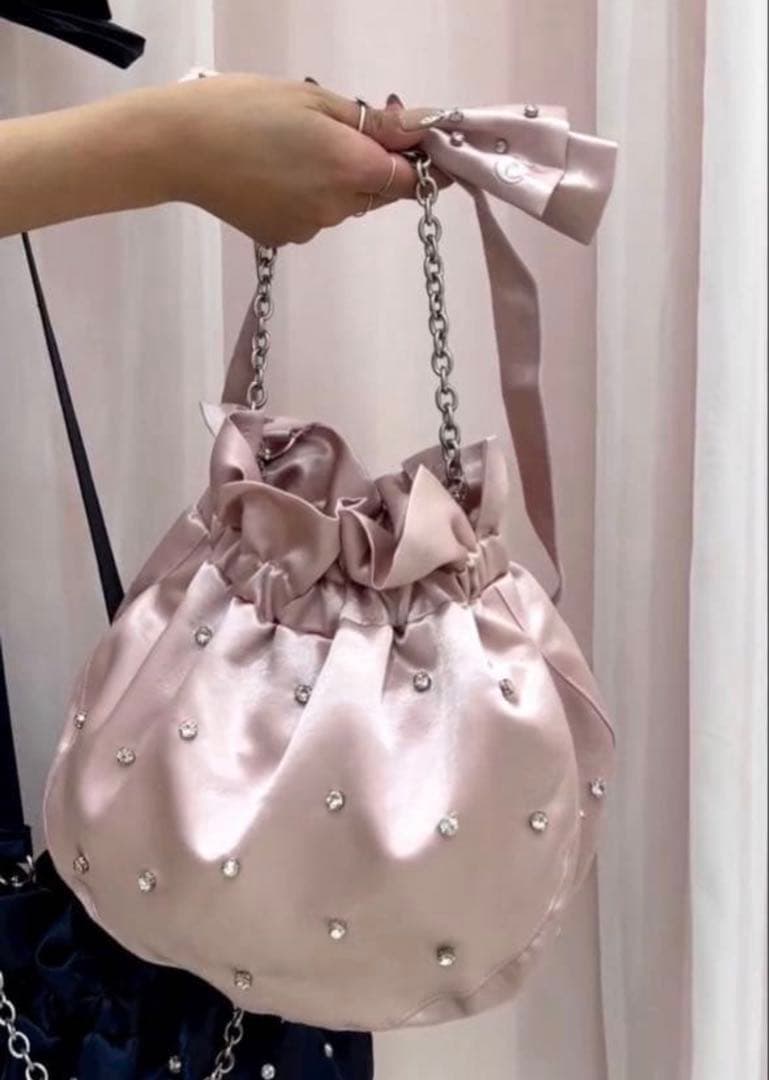 epine é ribbon 2way bijou bag（pink） - メルカリ