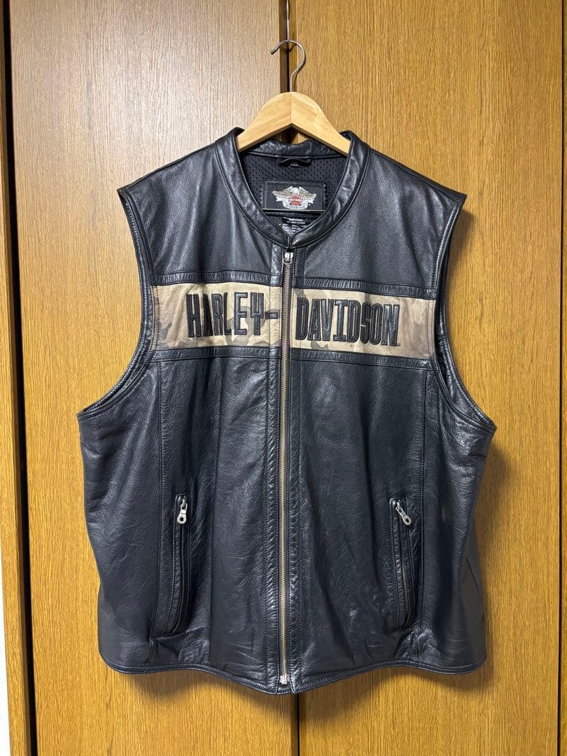 Harley-Davidsonハーレーダビッドソン本革レザーベスト 2008年製