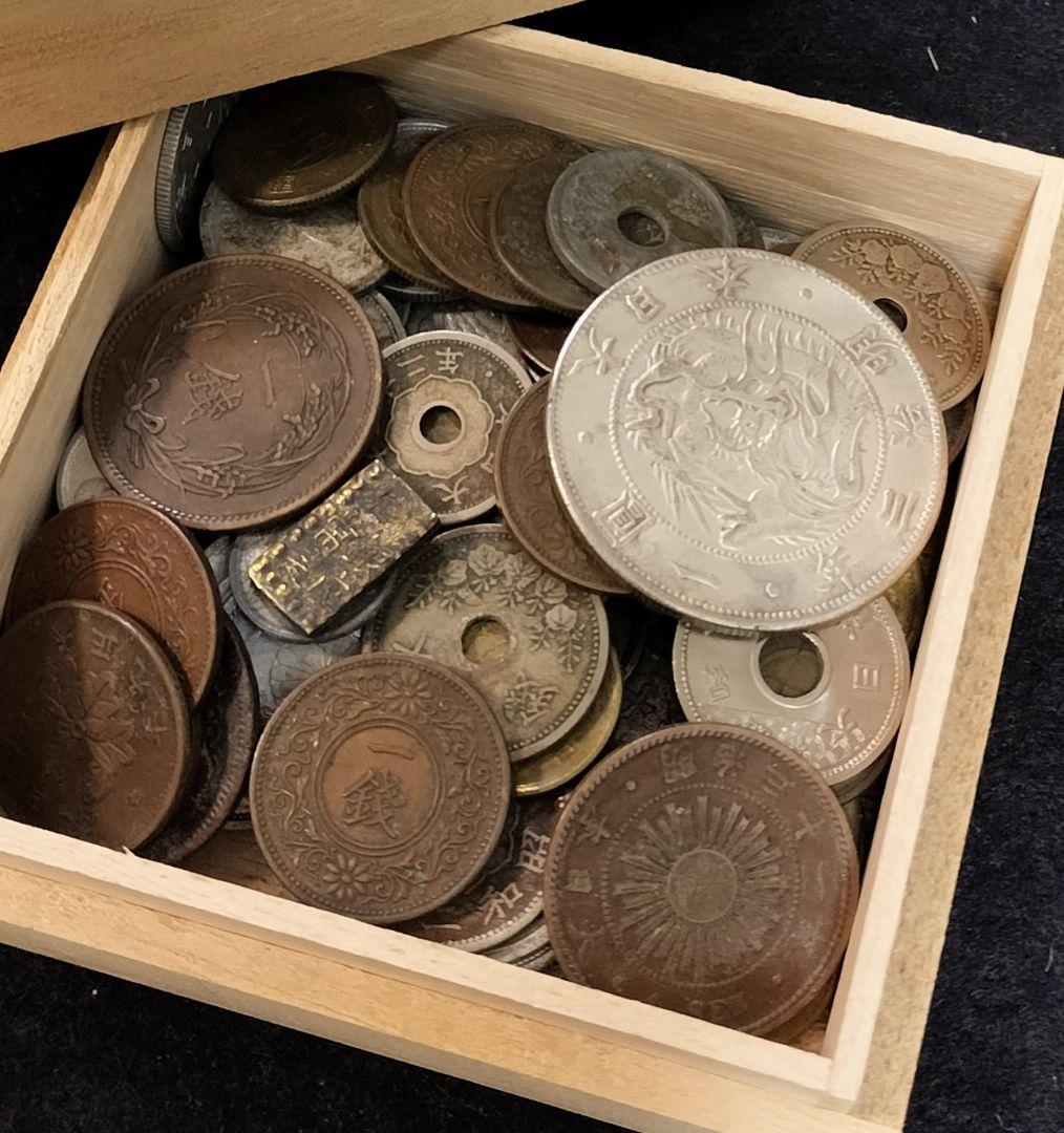 T*o様 古銭雑銭銅銭円銀まとめて桐箱入 古銭近代貨幣穴銭銀貨 桐 1銭青銅貨 大正9年銘(1920) 桐1銭 近代貨幣シリーズ 未使用 | 収集