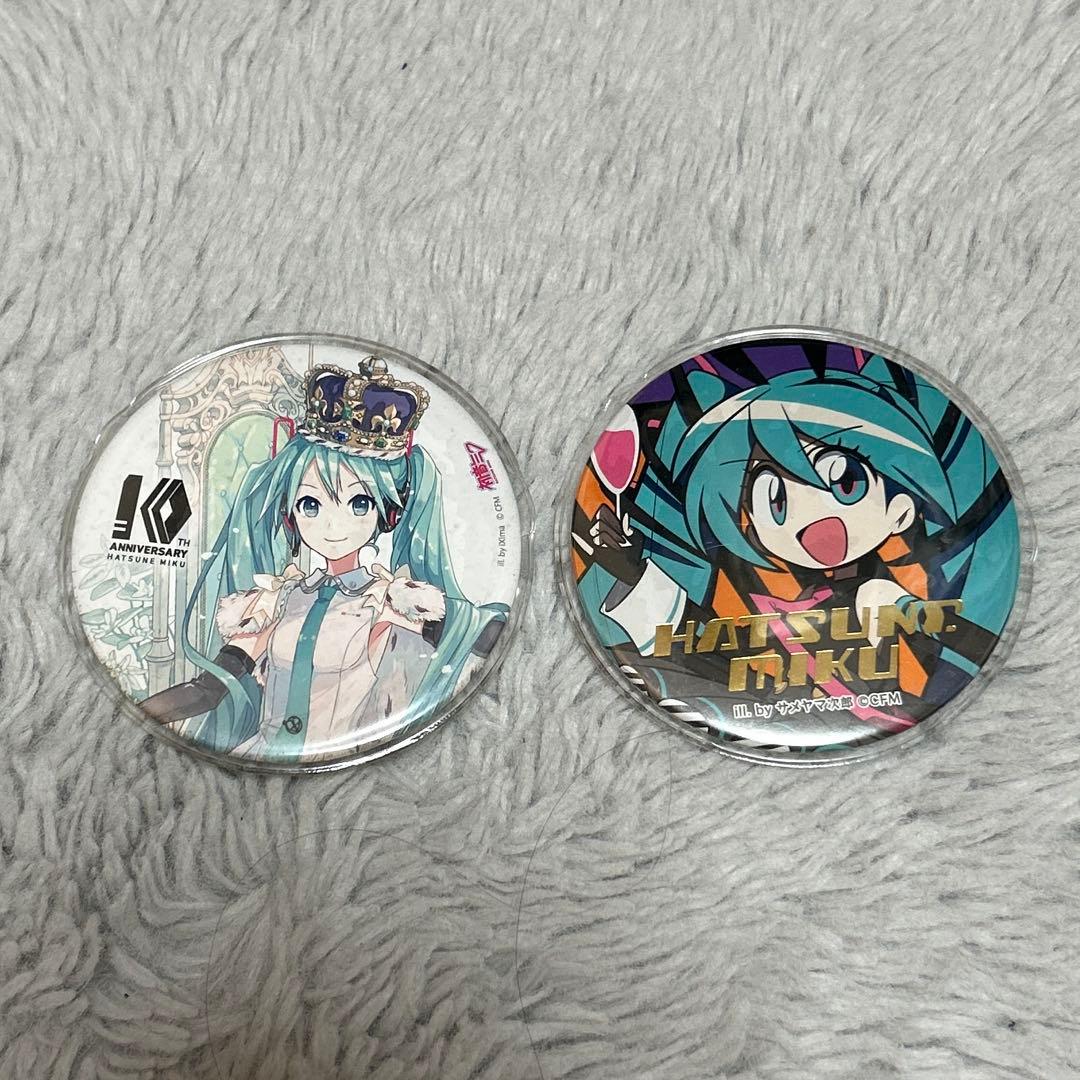 【初音ミク】10thAnniversary & サメヤマ次郎 缶バッチ