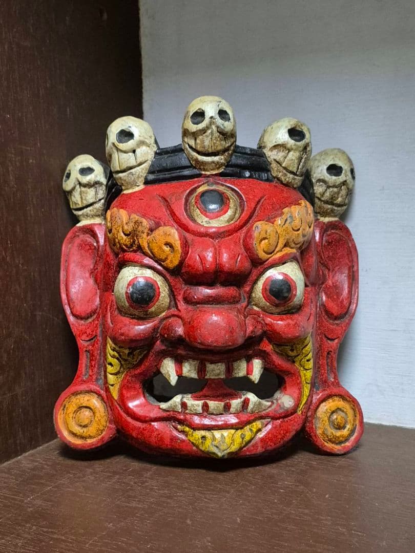 三目鬼面 鬼面 縁起面 木彫 彫刻 祭り お面 仮面 伝統芸能 飾り面 ドクロ Amazon.co.jp: Yavoluy 鬼のお面 鬼面 般若 お面 マスク かぶりもの 赤