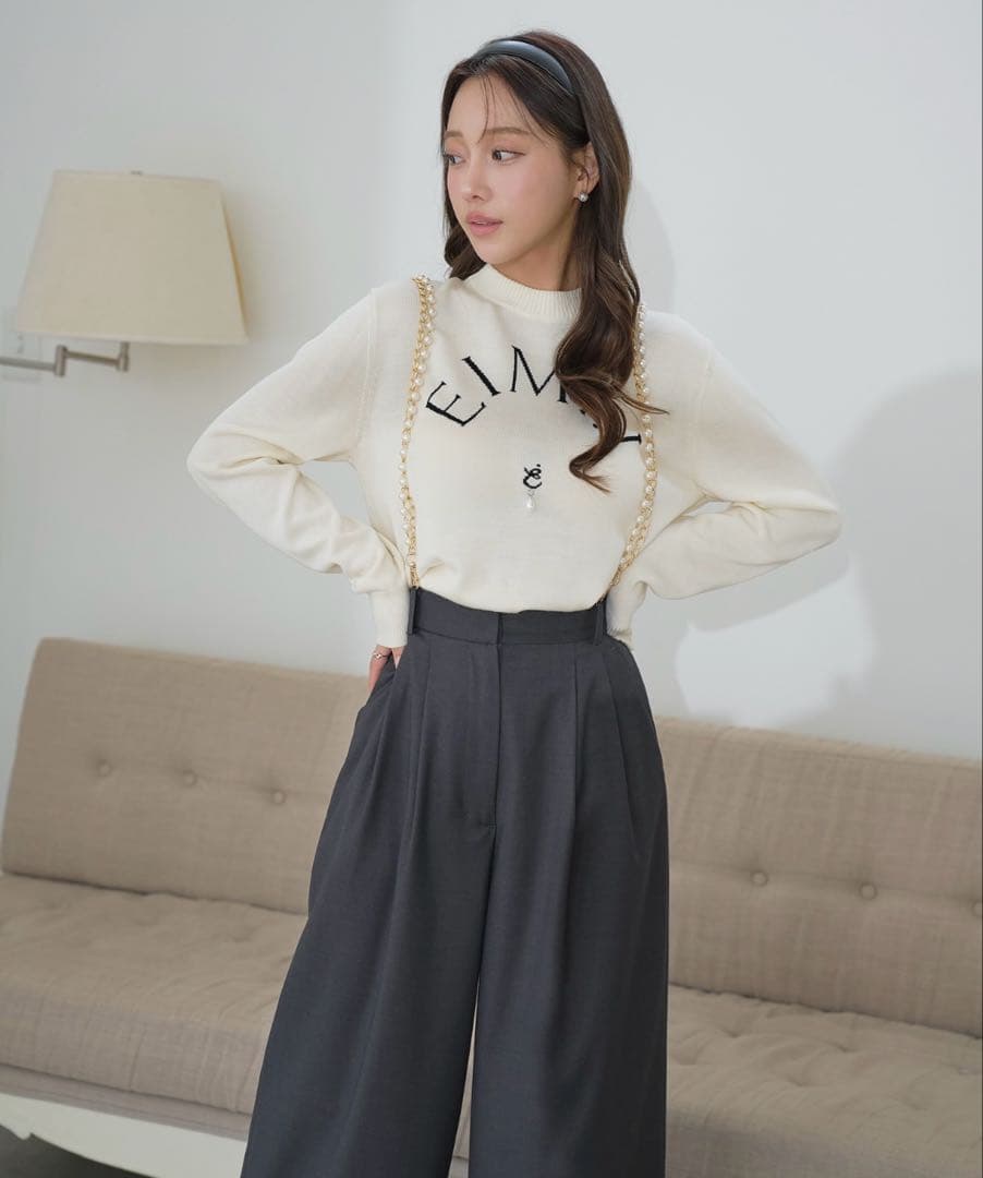 eimy istore ニットプルオーバー ホワイト