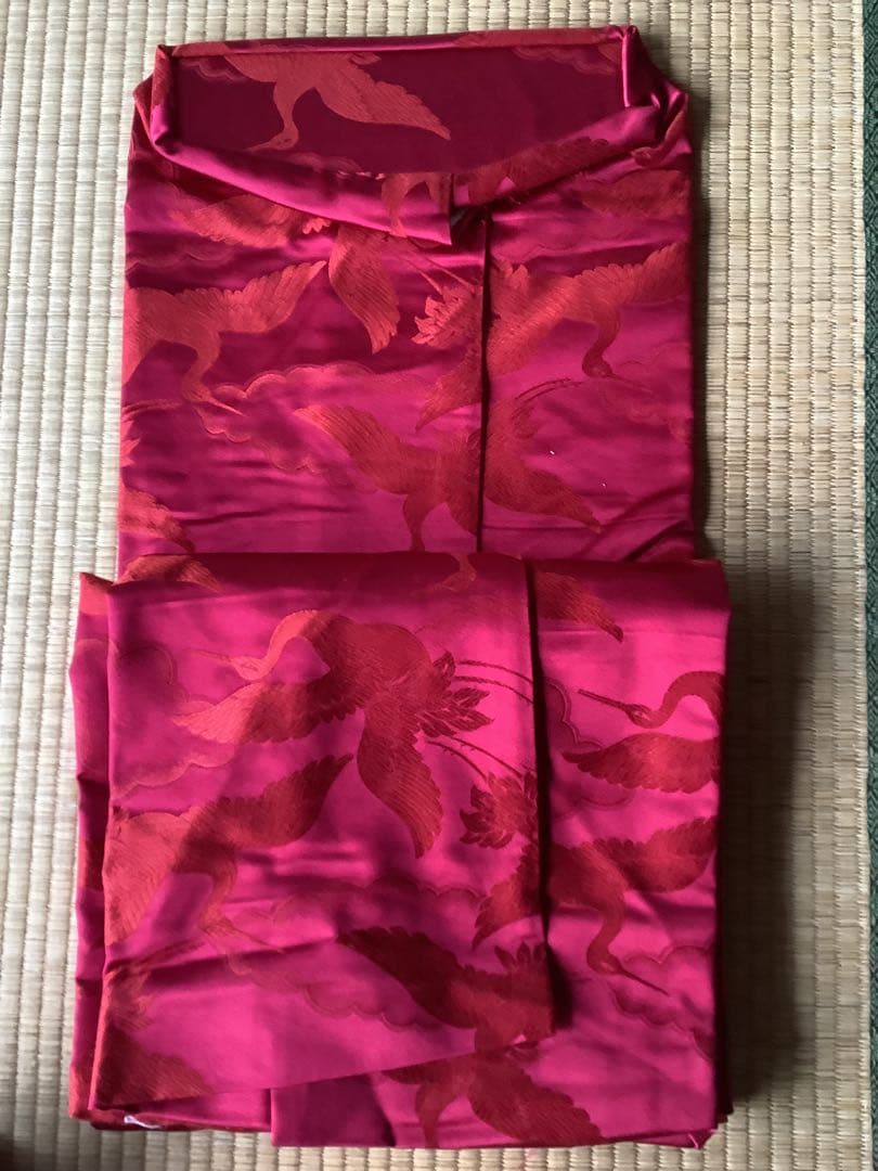 13絃用 琴袋(丸袋) 赤系　柄物