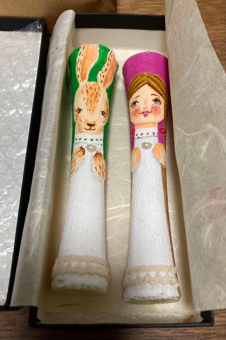 【美品】絵ろうそく　和蝋燭　アート　2本セット