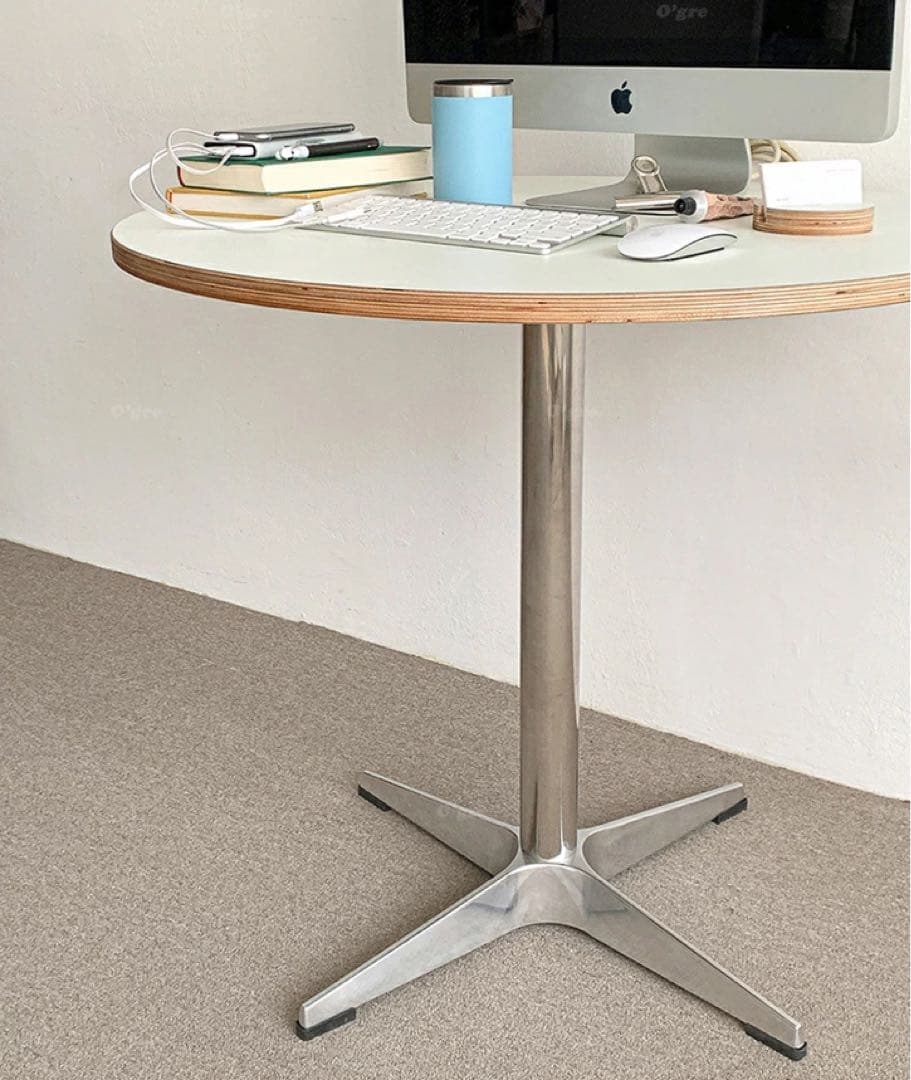 O'gre オグレ シラカバHPLホマイカ円形テーブル 韓国インテリア600mm