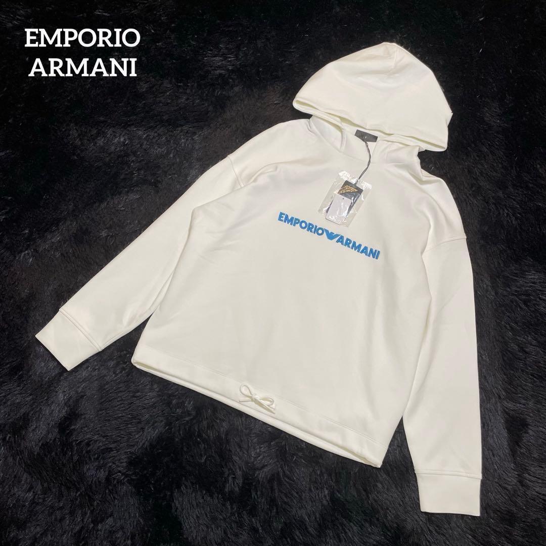 【新品未使用】エンポリオアルマーニ　フード付きスウェットシャツ ダブルジャージー EMPORIO ARMANI（エンポリオアルマーニ）の「【エンポリオ アルマーニ