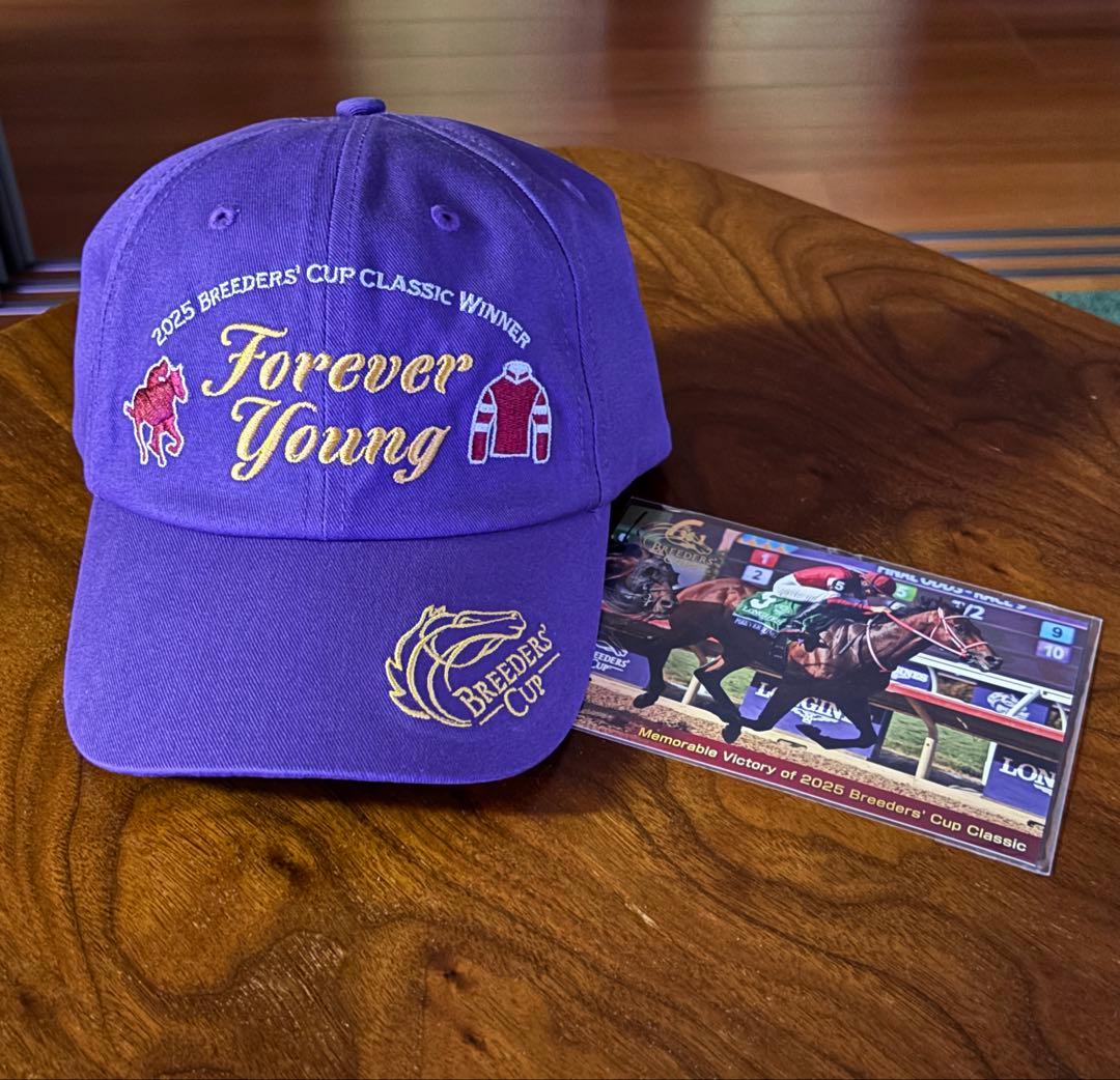 フォーエバーヤング キャップ 帽子（非売品） 競馬キャップ ね*こ様 オークション 非売品 競馬 矢作厩舎 フォーエバーヤング
