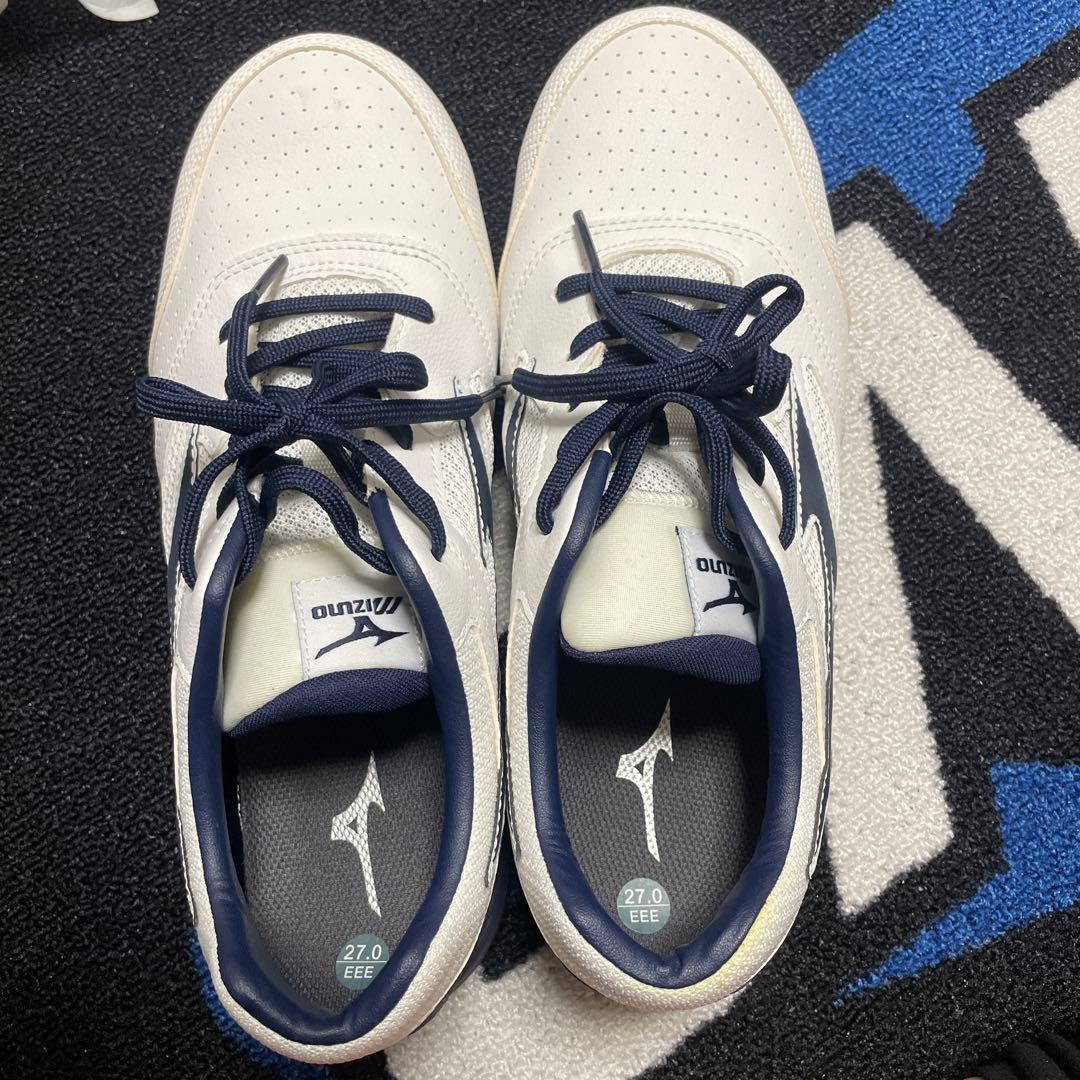 Mizuno ミズノ　安全靴シューズ　27.0cm ホワイト/ネイビー