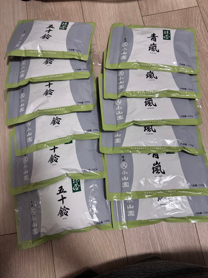 宇治 丸久小山園 抹茶 五十鈴 100g x 5袋 青嵐100g x 6袋