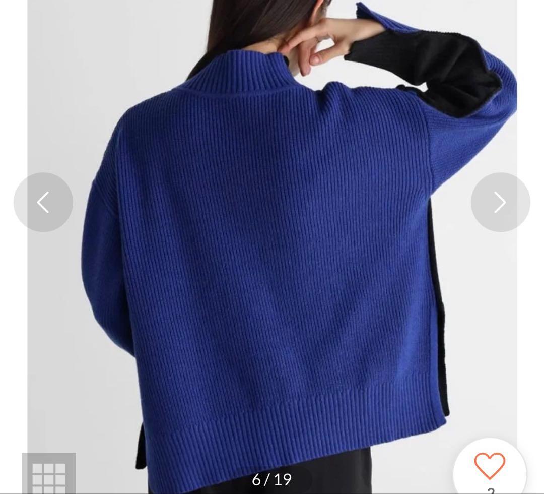 ヤマダヤ福袋2026 ラディエイト アートライン刺繍バイカラーニット