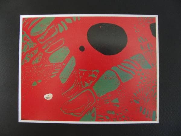 池田 満寿夫、庭、希少な額装用画集より、美品、新品額装付