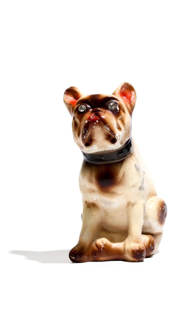 希少 Chalkware Bulldog timeworn clothing