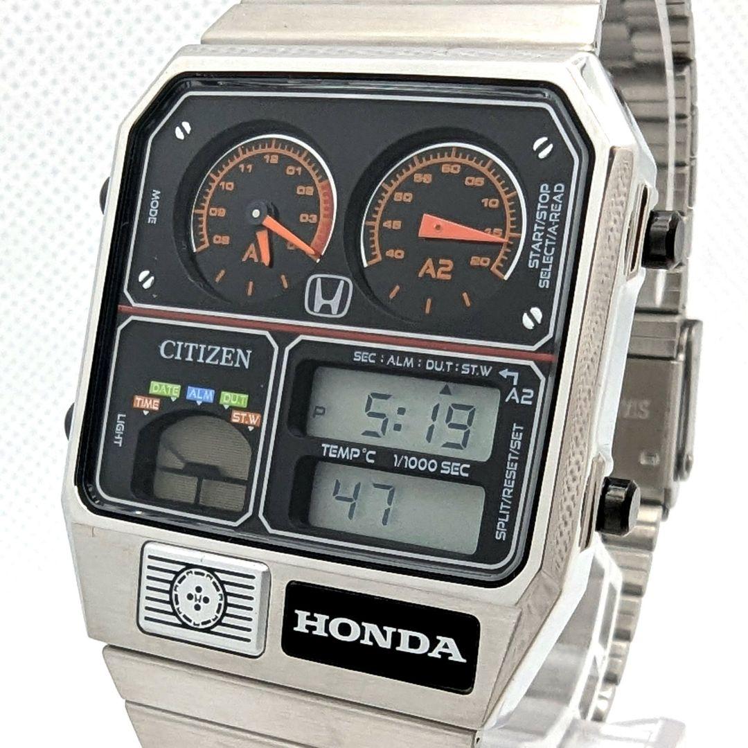 【美品・稼働 箱 保証書】CITIZEN HONDA PRELUDE TEMP