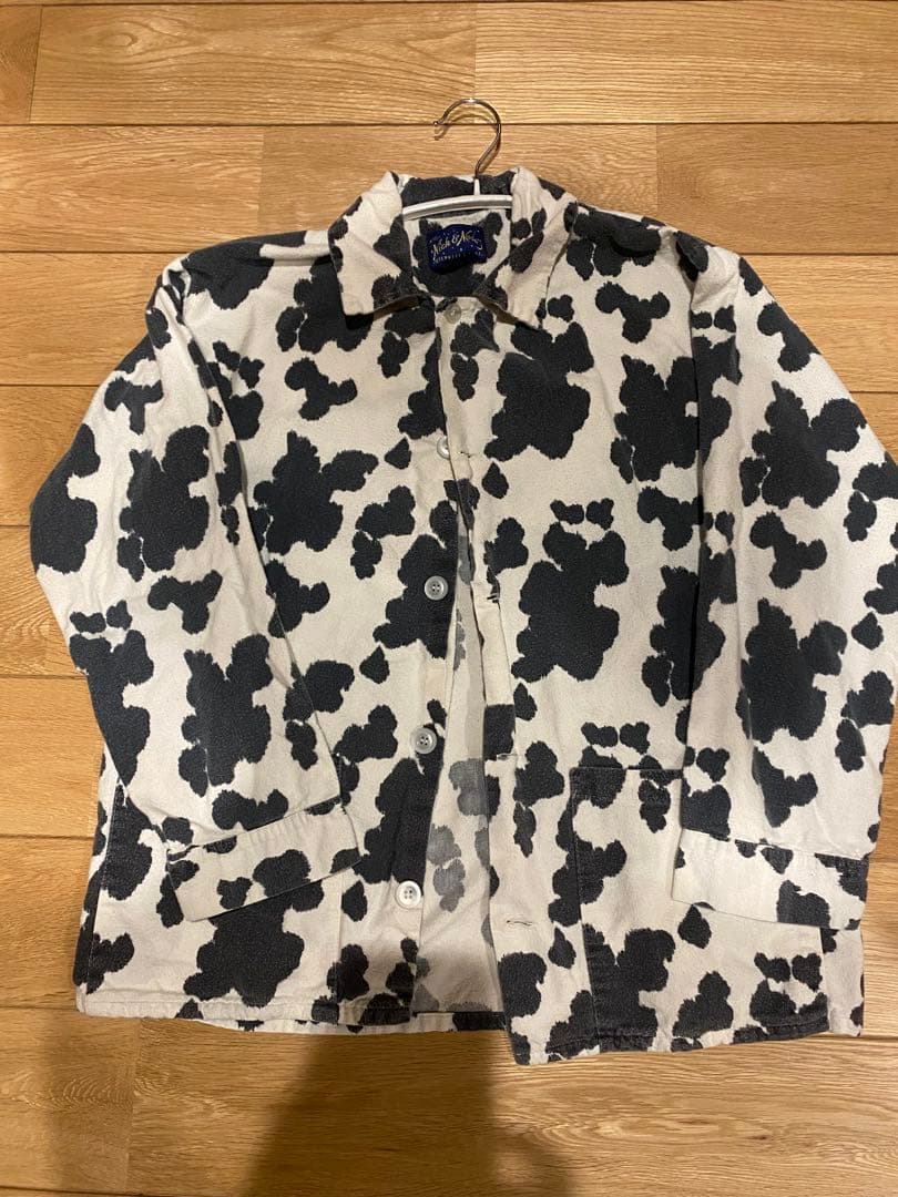 nick&nora 90s ホスタイン柄　パジャマシャツ 90's Nick＆Nora ホルスタイン柄 プリントフランネル パジャマシャツ