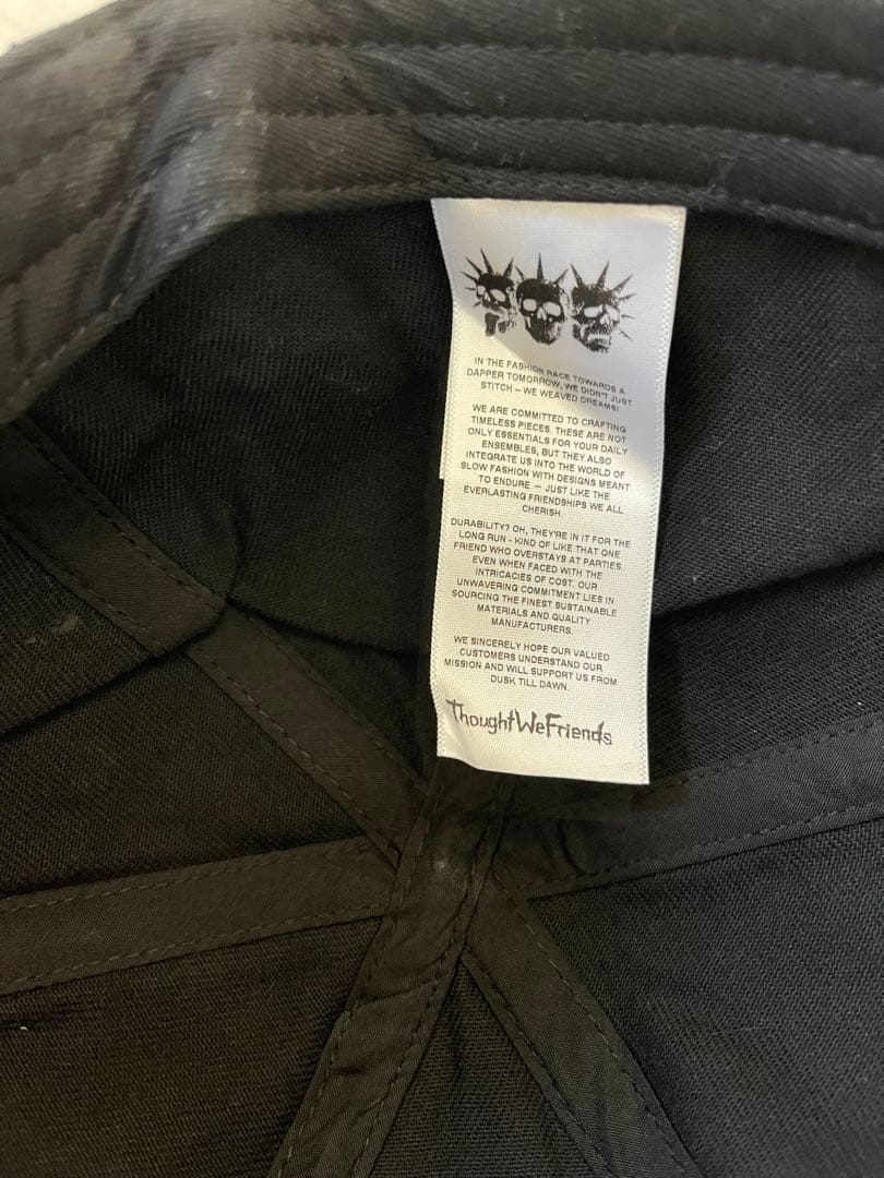 Thoughtwefriends ダメージ キャップ 刺繍 ヌビアン