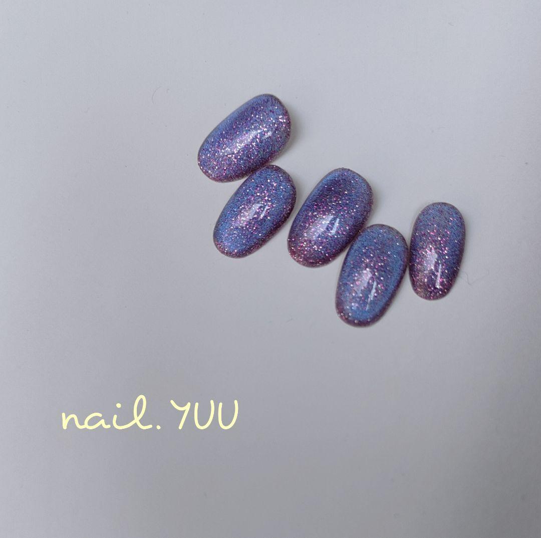 マグネットネイルラメネイル韓国トレンドネイルシンプル