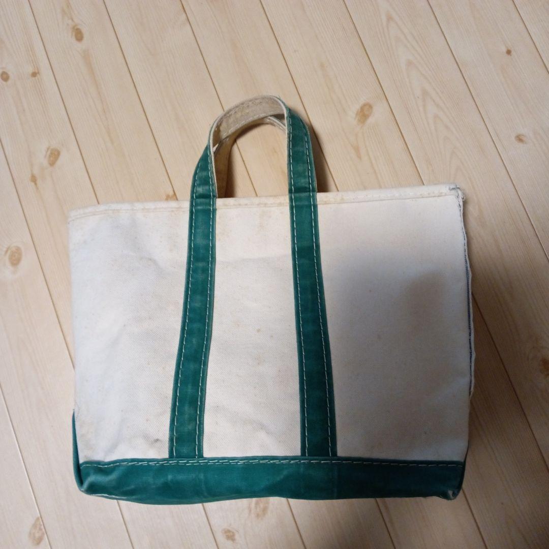 80s LLビーン トートバッグ2色タググリーンМサイズ エルエルビーン トートバッグ 80s グリーン 2色タグ トーンタグ M