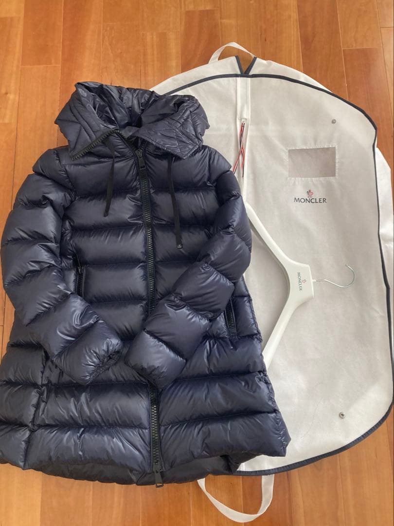 MONCLER SUYEN ロングダウンコート サイズ0 ネイビー