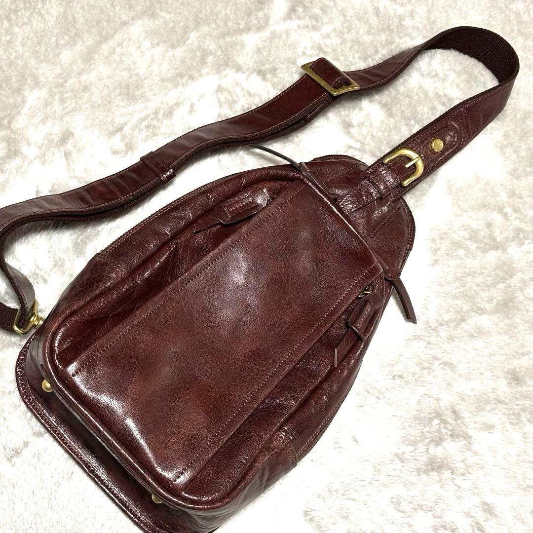 希少 b3labo ボディバッグ ショルダーバッグ 栃木レザー ヌメ革　本革