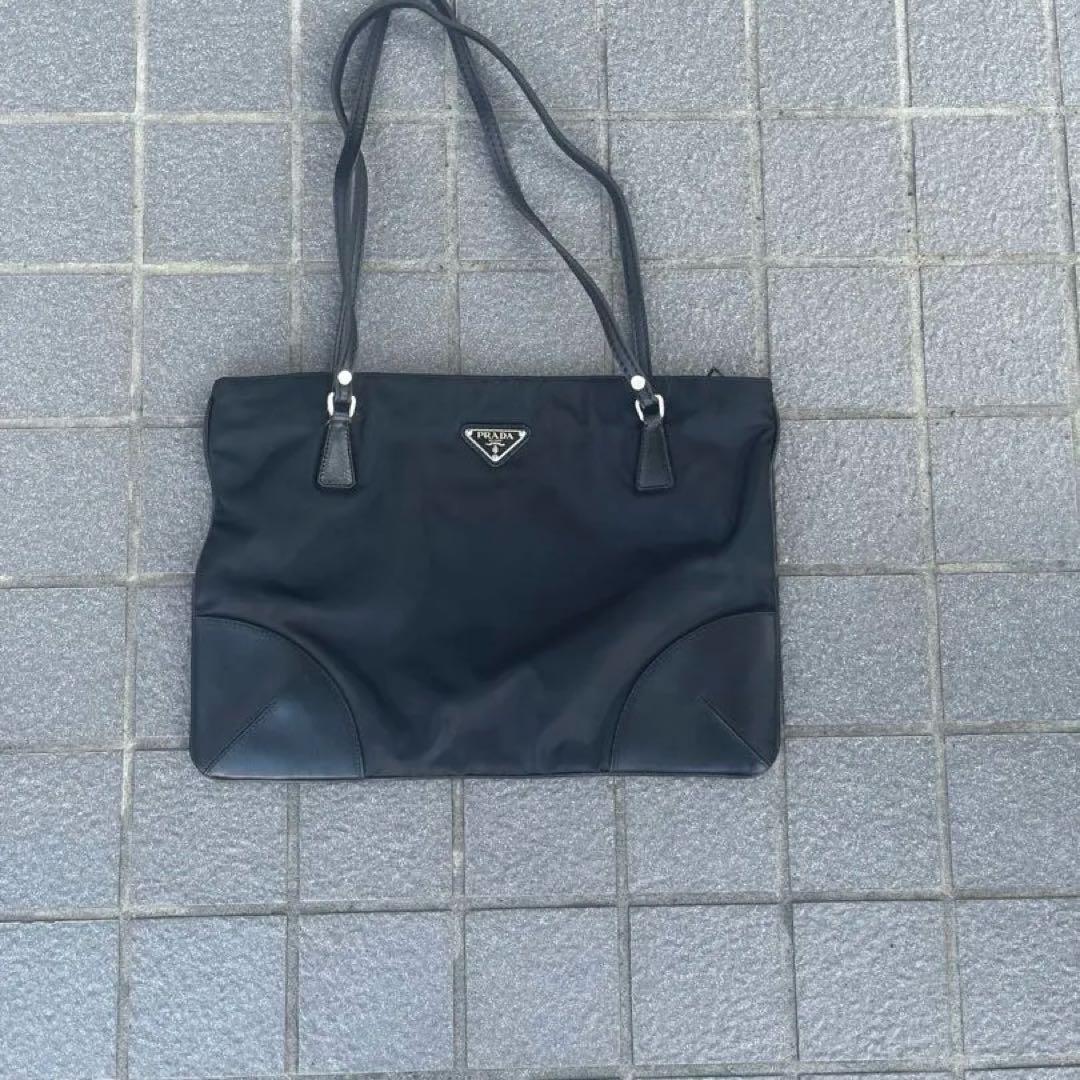 バッグ PRADA archive nylon leather shoulder bag