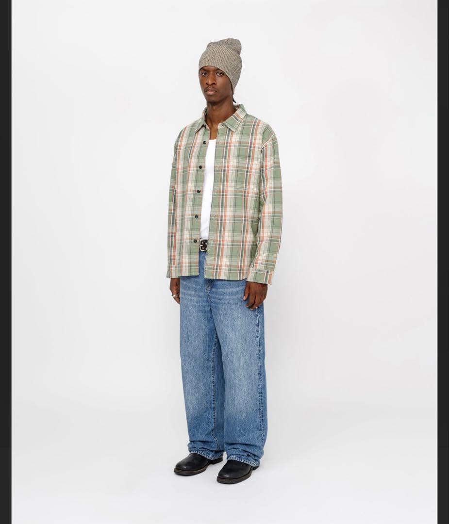 トップス Stussy Dan Washed Cotton Plaid Shirt