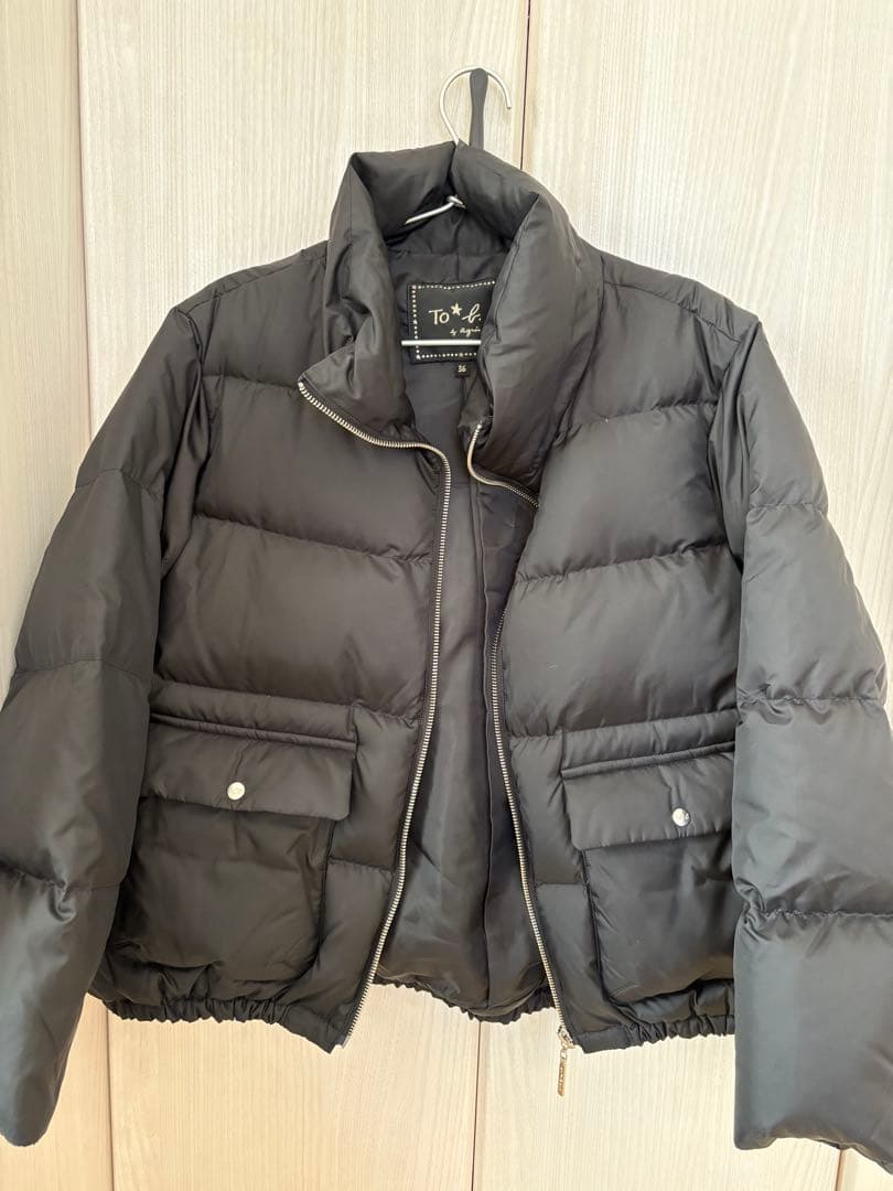 To b. by agnès b. ブラックダウンジャケット 36