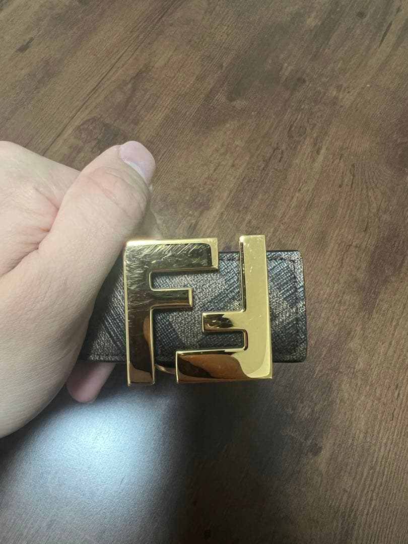 ‼️FFスクエアベルト‼️ ブラックレザー リバーシブルベルト