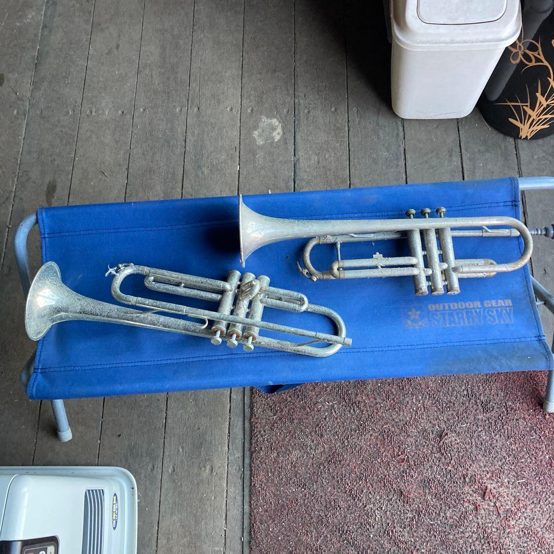 大幅値下げトランペット本体 2本セット 使用感あり錆汚れジャンクパーツ取り用2台 48718aa5-b5fe-47d6-a6e0-