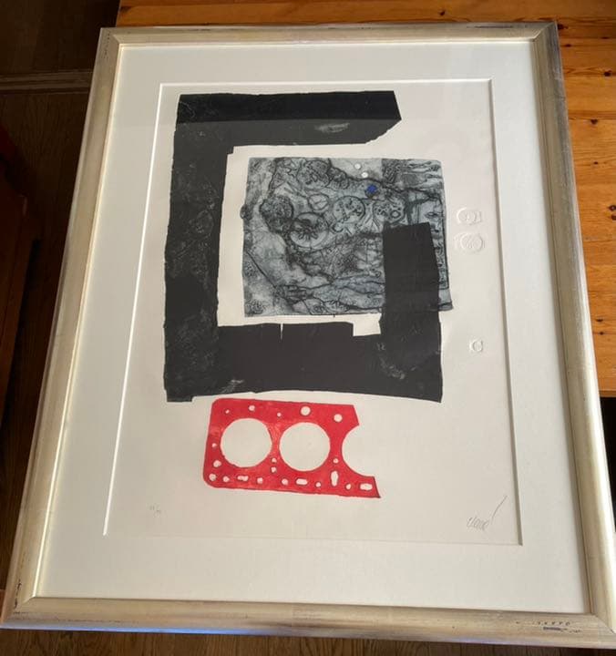 銅版画 : アントニ・クラーベ「無題」1990 額装