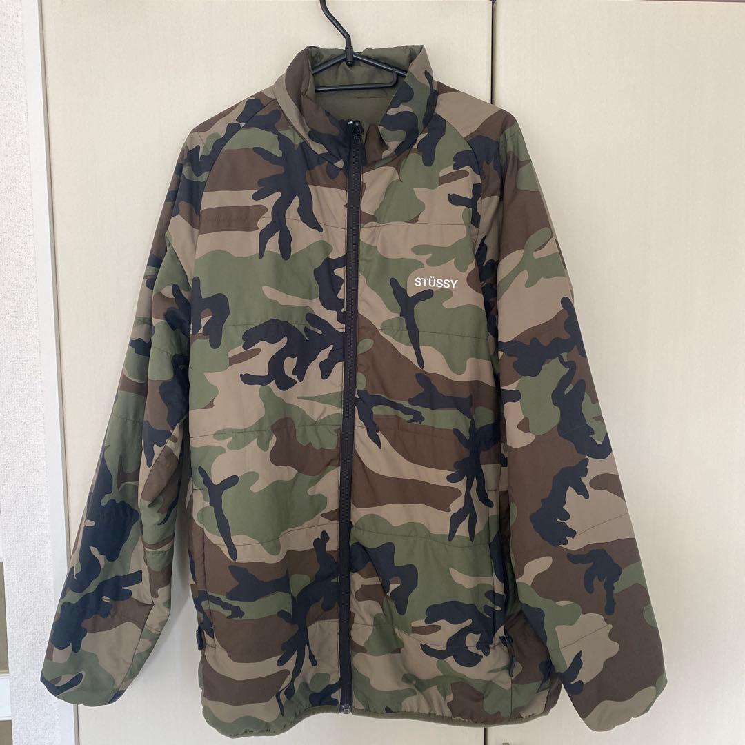 【美品】STUSSY リバーシブル 迷彩ナイロンジャケット Lサイズ STUSSY - 90sStussyステューシーリバーシブルダウンジャケットフリース