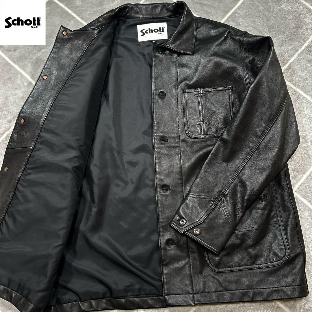 超極美品XL】最高傑作 上野商会 SCHOTT レザージャケット 羊革 ラム