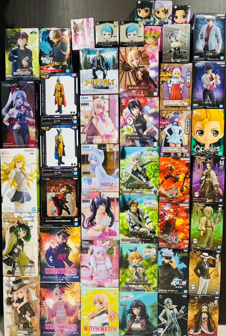 新品・未開封フィギュア 44点まとめ売り 鬼滅、ワンピース、フリーレン等13