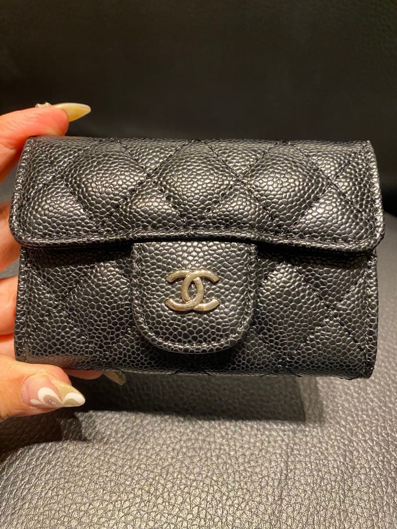 CHANELケース ブラック シルバー ノベルティ 新品シャネル CHANEL ブラック ショルダー チェーン スマホケース 斜