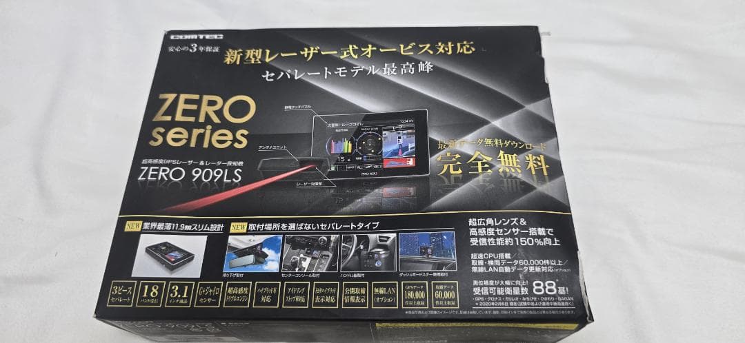未使用 コムテック ZERO 909LS レーダー探知機