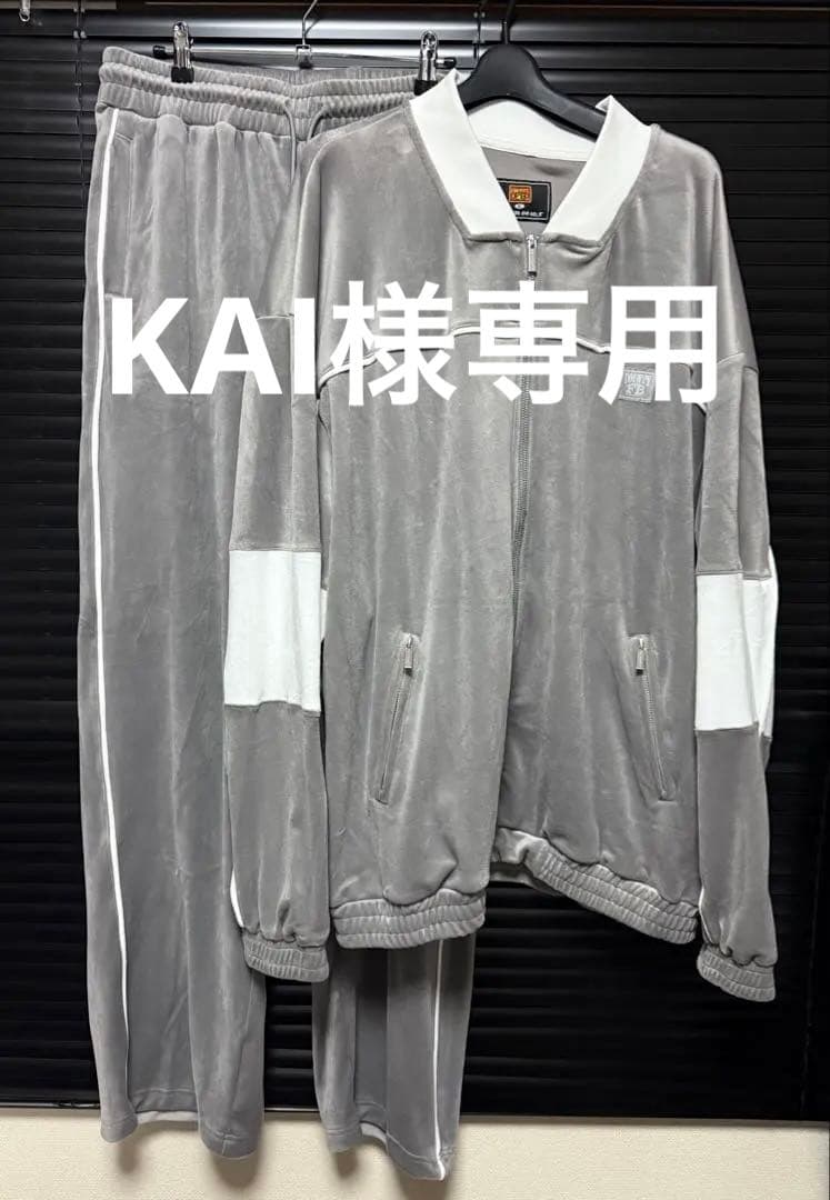 FB COUNTY ベロア セットアップ 刺繍 ロゴ　グレー