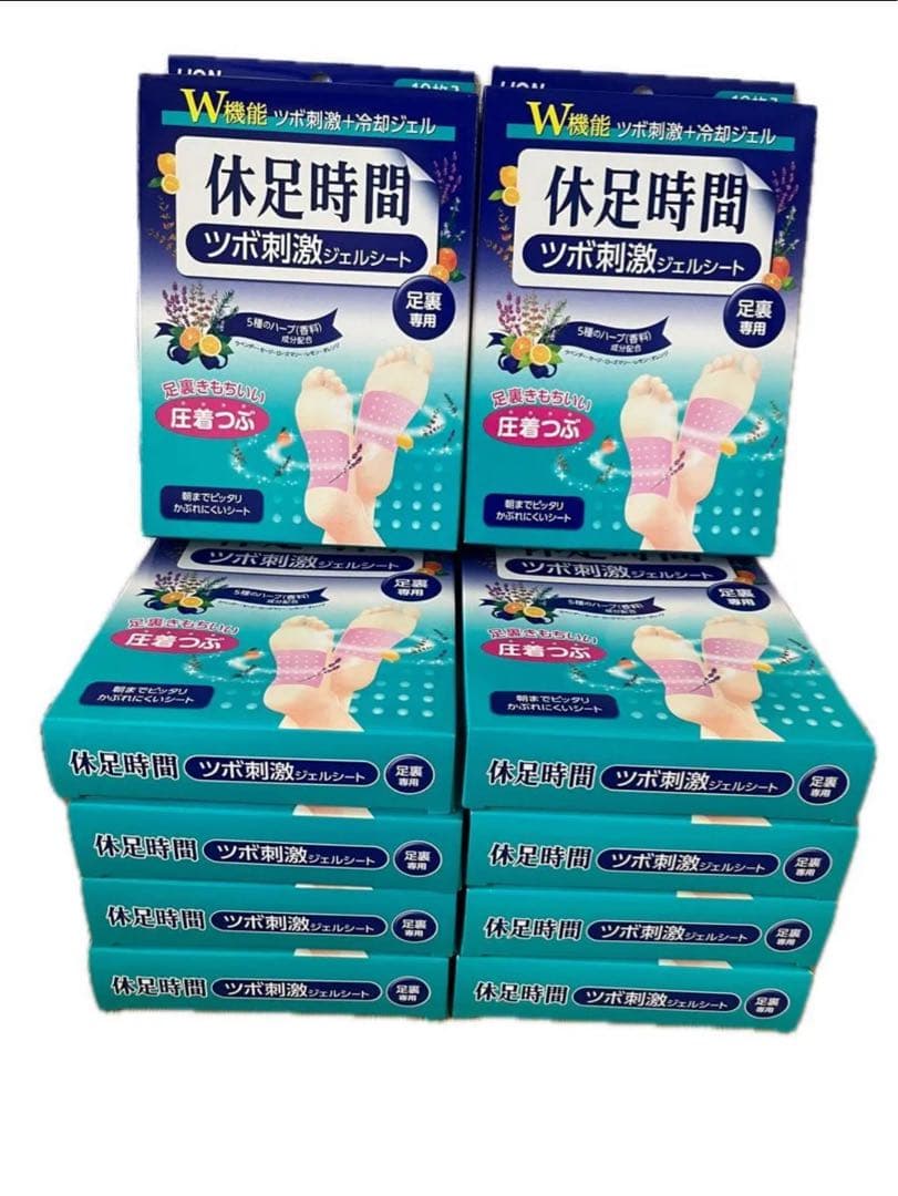 最終処分　値引き可能❗️休足時間 ツボ刺激ジェルシート 1０箱 楽天市場】休足時間 ツボ刺激ジェルシートの通販