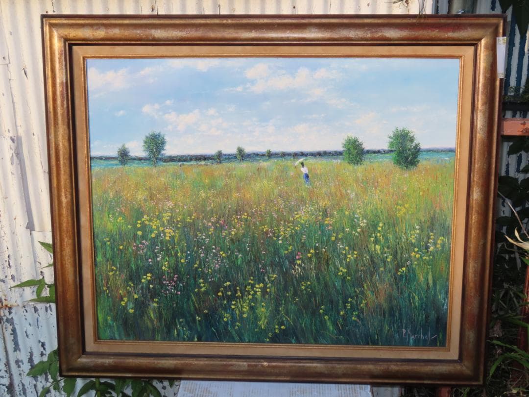 美しい南仏の印象派　P.Marchal　パトリス・マーシャル　真作保証 25号 鈴木マサハル 「FIRENZE」 油彩F3号 真作保証 燃えるような情熱