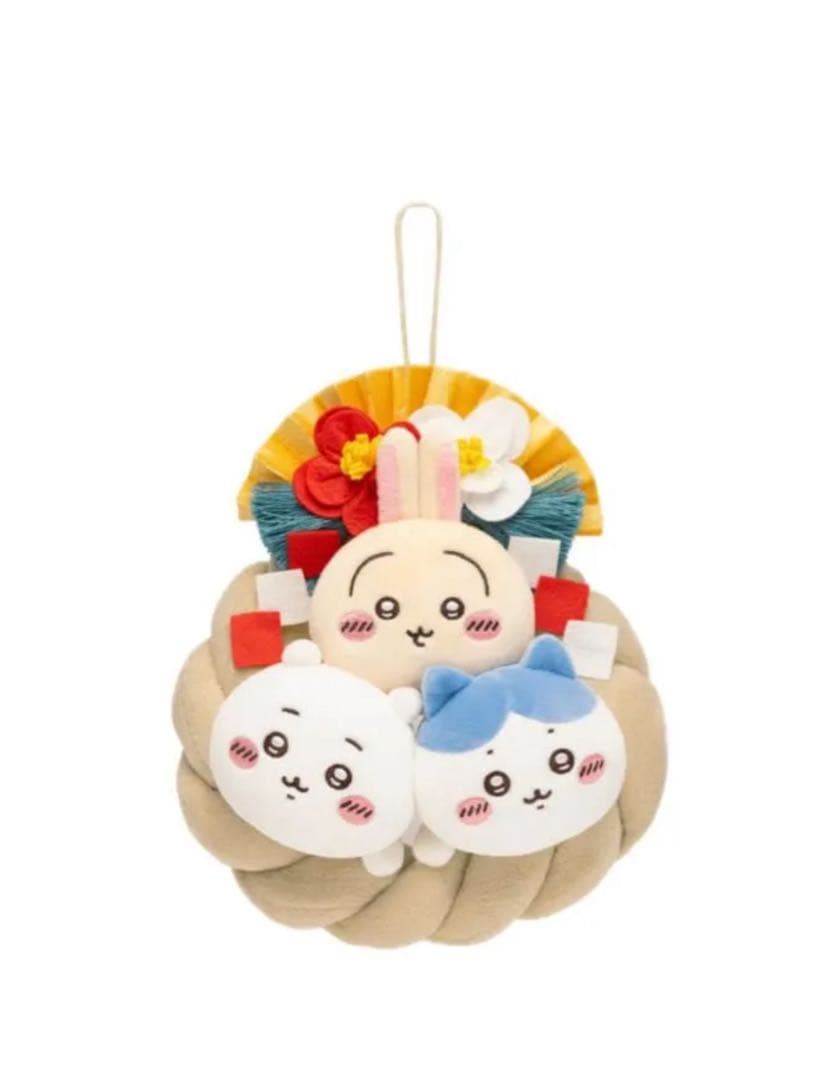 即日発送ちいかわ ハチワレ うさぎ しめ縄なぬいぐるみ マスコット お正月