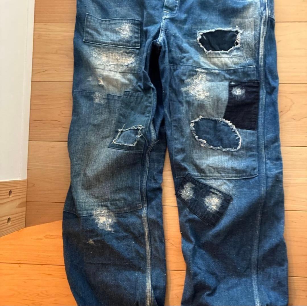 激レア！ユニオンサプライ ダメージ加工オーバーオール - メルカリ