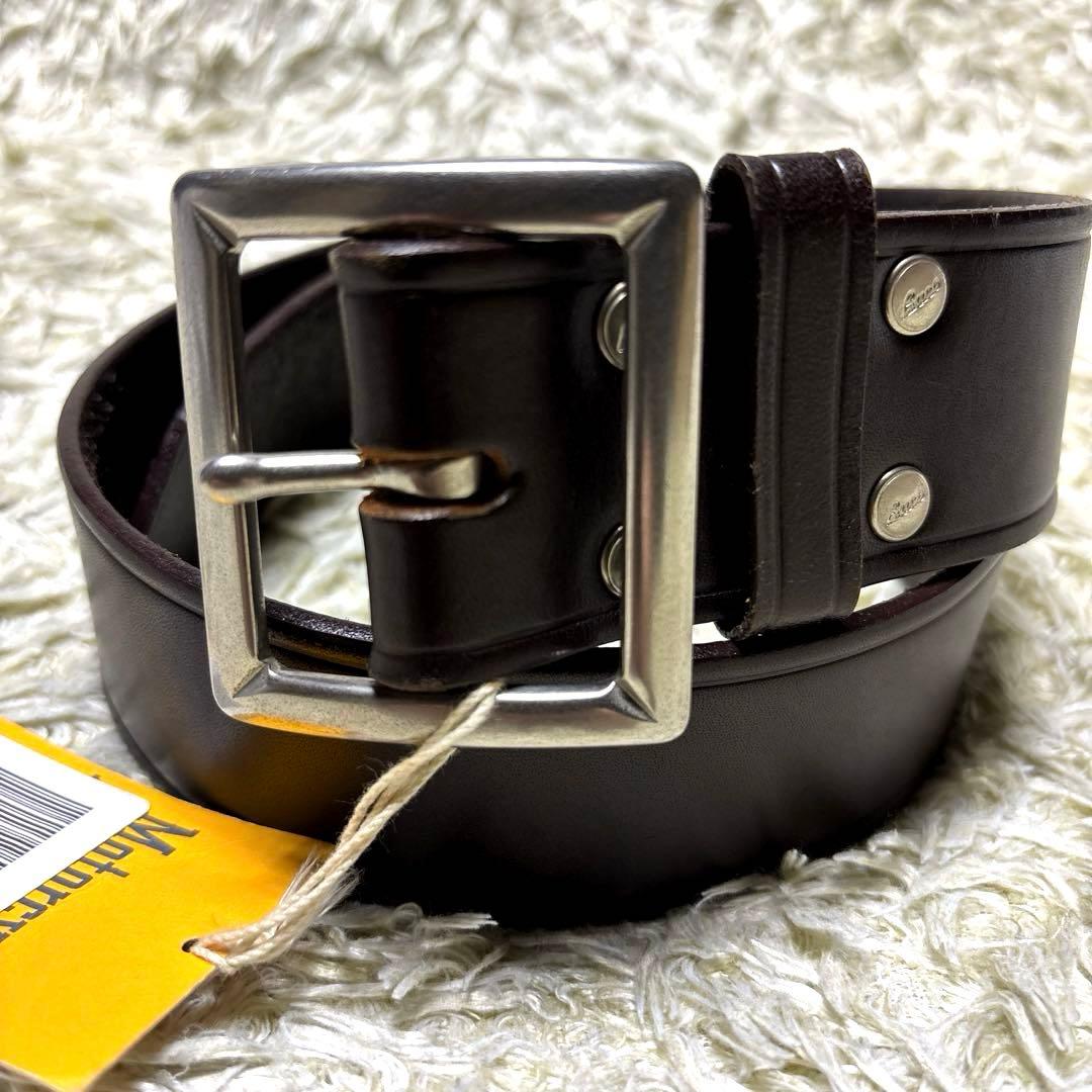 タグ付 リアルマッコイズ BUCO 本革レザー 太ベルト 28 ブラウン