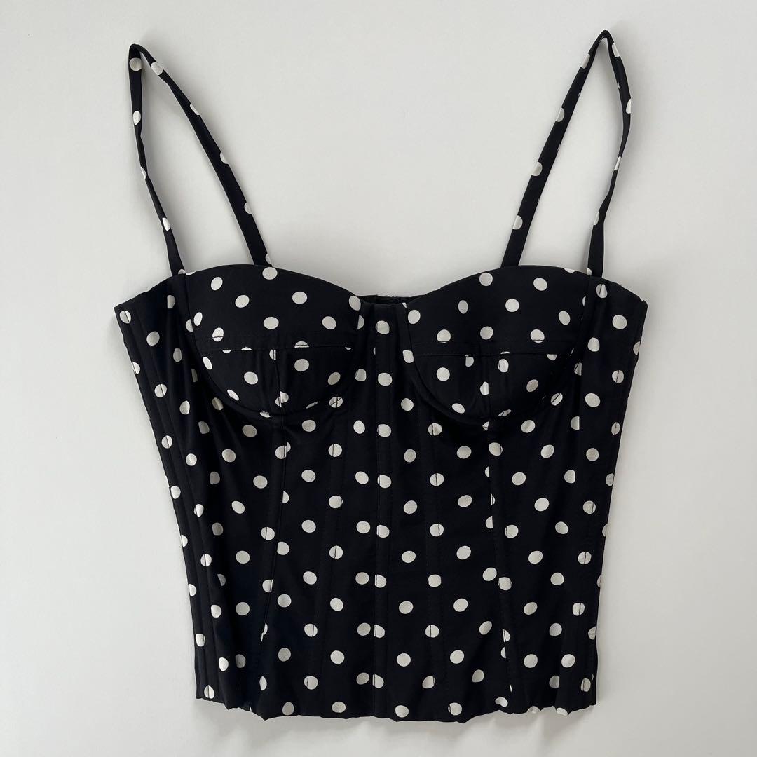トップス DOLCE&GABBANA Polka Dot Corset Camisole