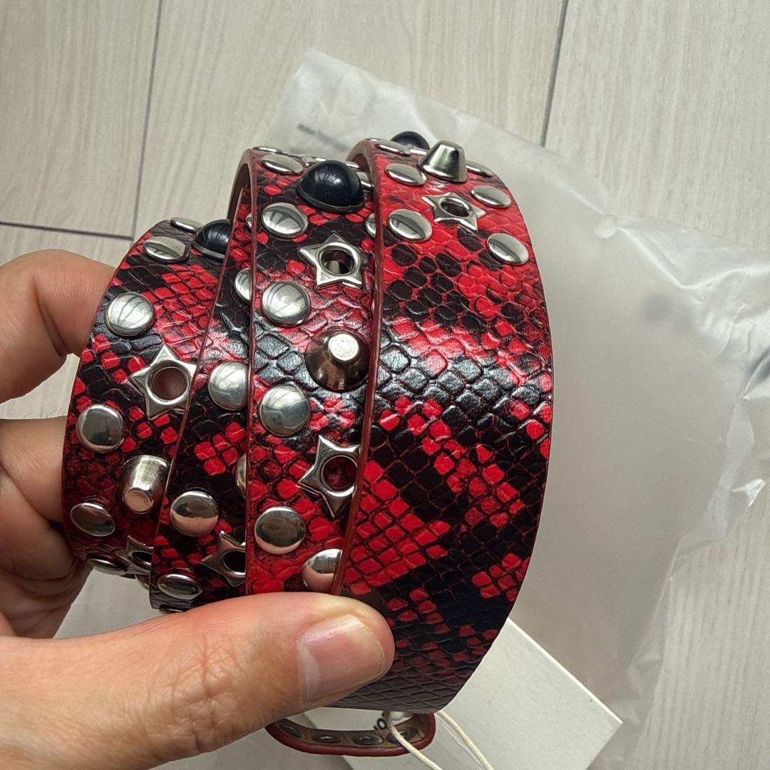新品 Jaded London Red Mamba ベルト JMA6027