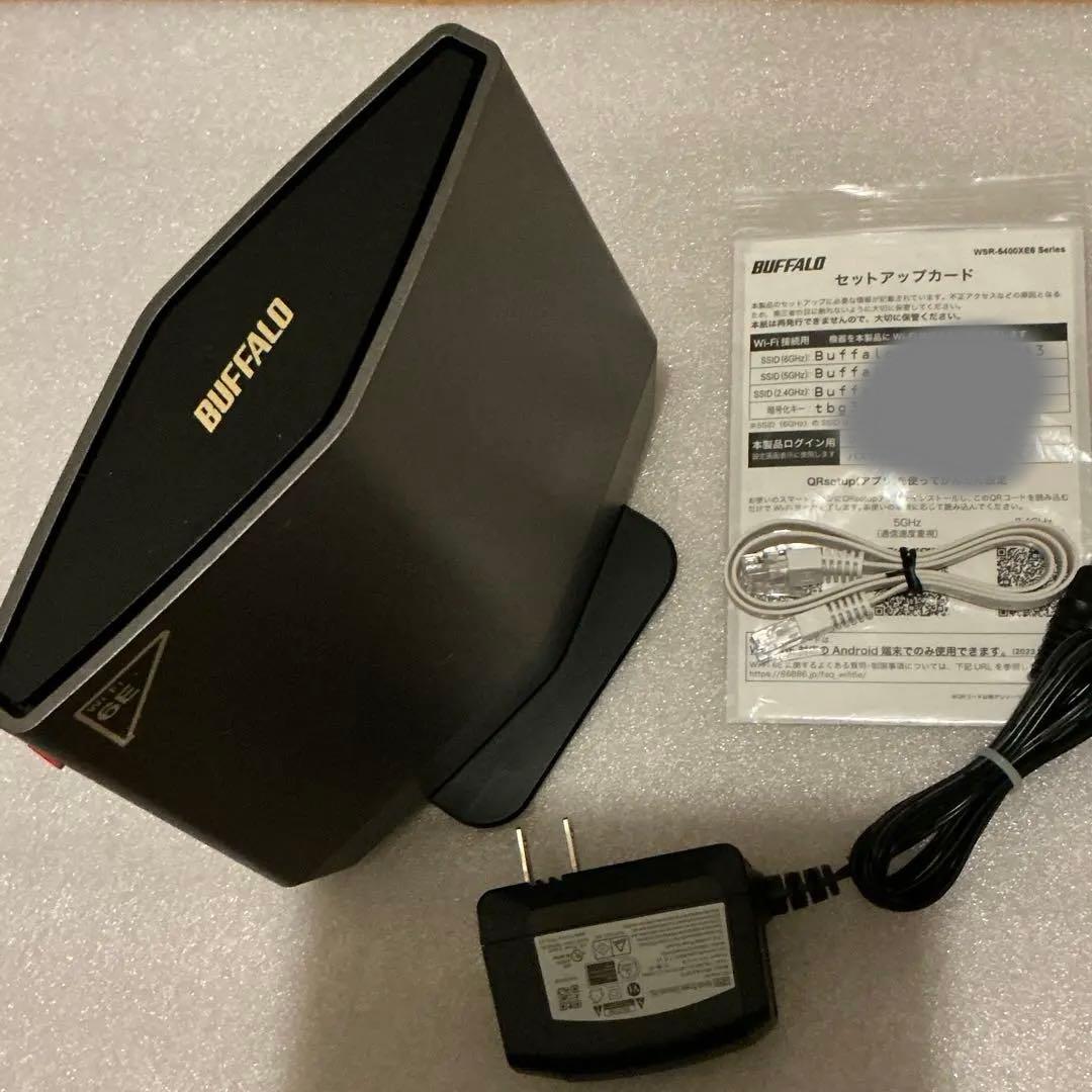 バッファローWi-Fi6E対応3バンド無線ルーター WSR-5400XE6 美品