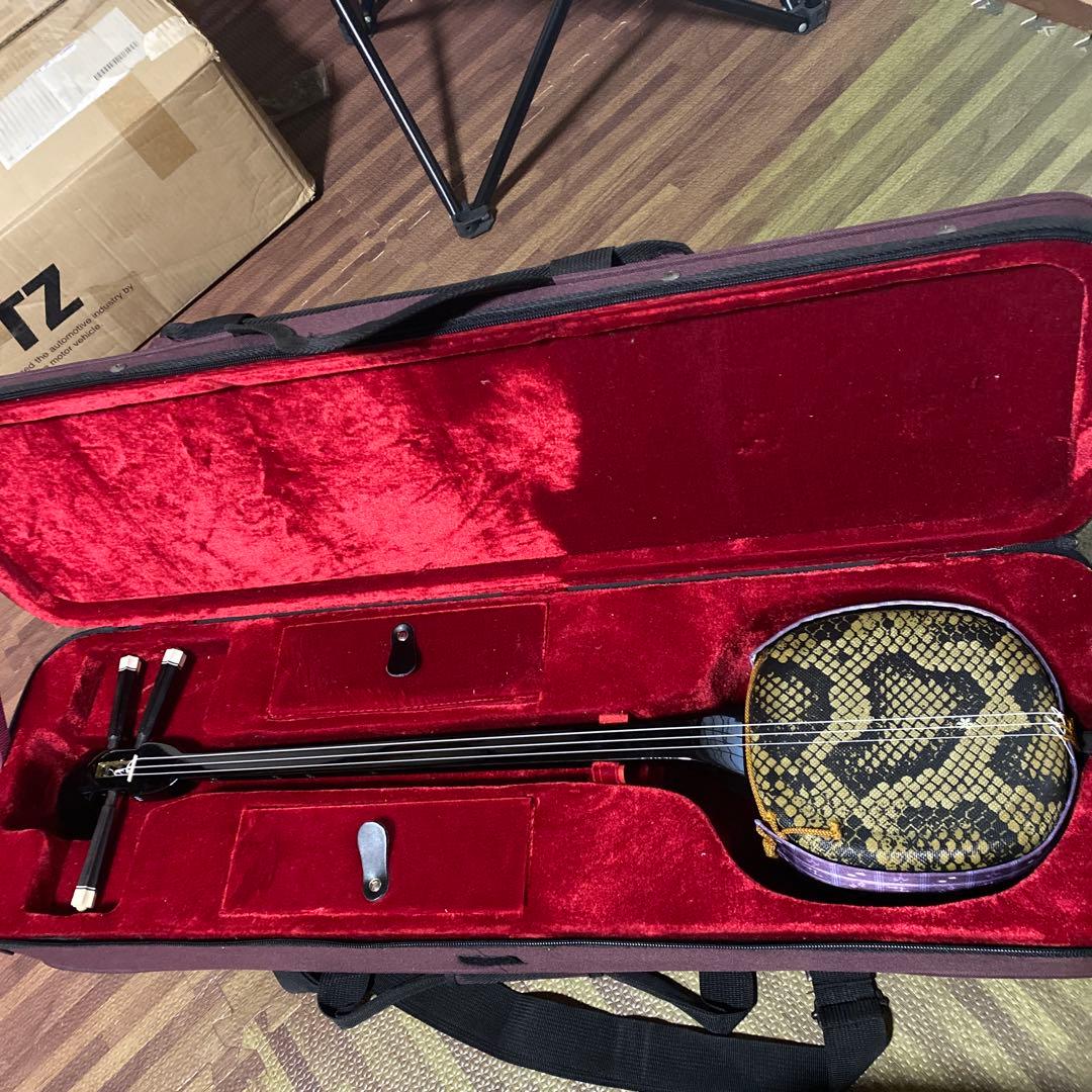 蛇皮三線本体 ケース付き