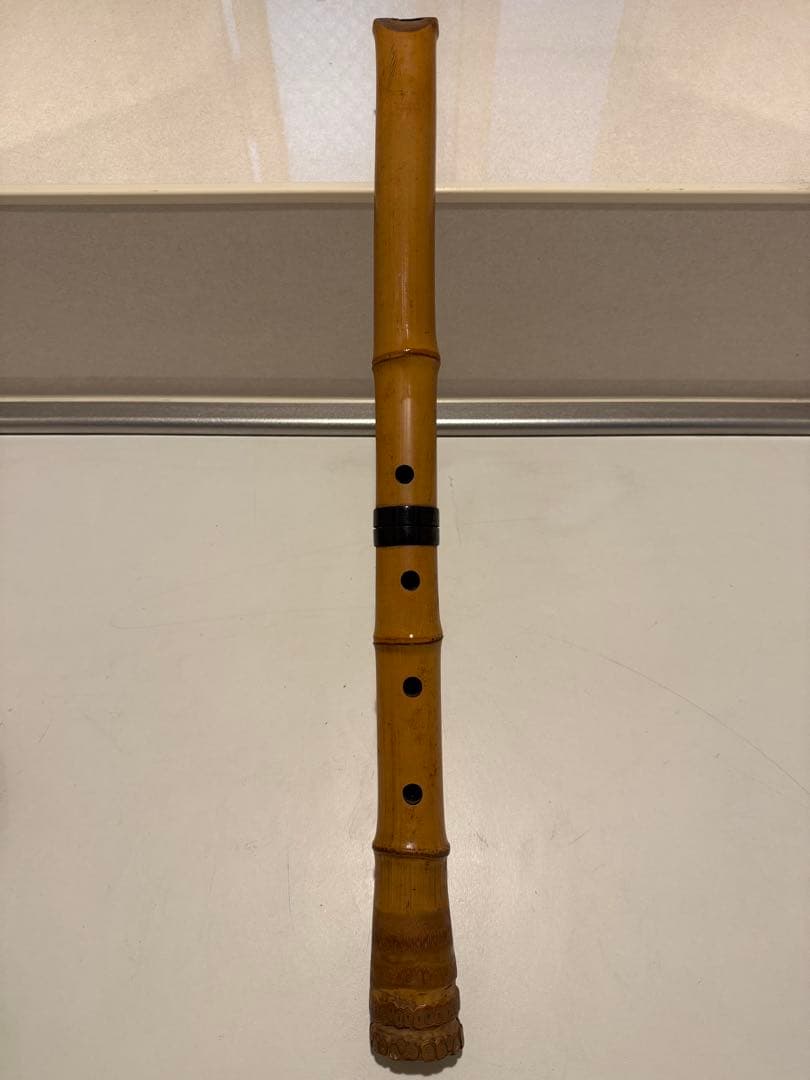 【現状品】竹製 晄山 二本継 尺八｜全長 約55㎝ 1尺8寸｜和楽器・木管楽器