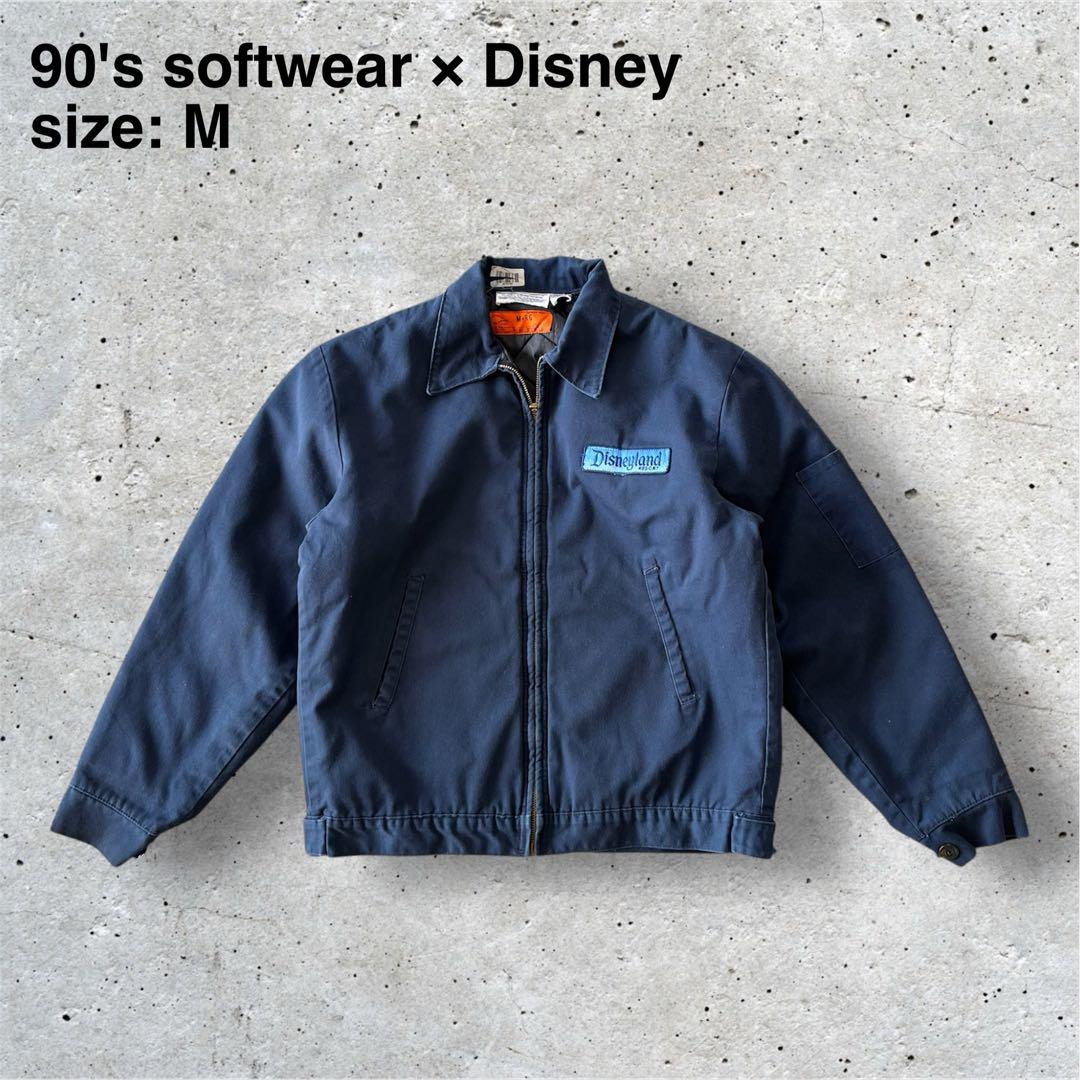 90's softwear 中綿ワークジャケット　ディズニーキャスト仕様＊希少＊
